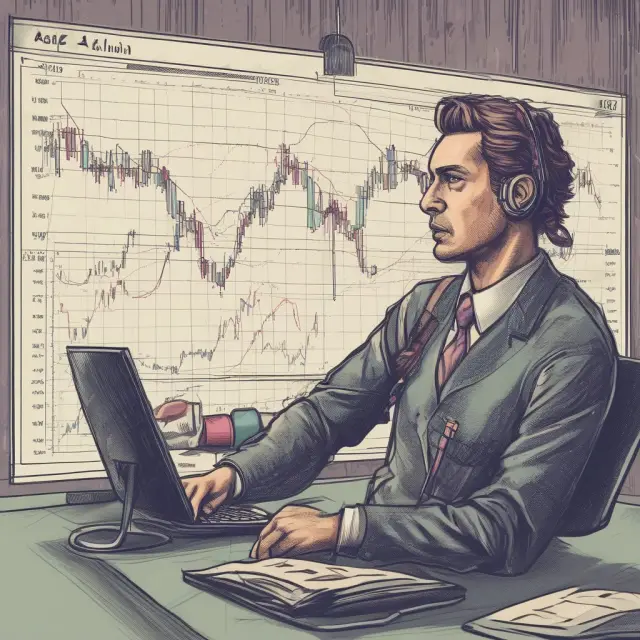 Institutional trader observing stock trends through the lens of Volume-Weighted Average Price (VWAP) to confirm trends, set trading rules, and reduce market impact