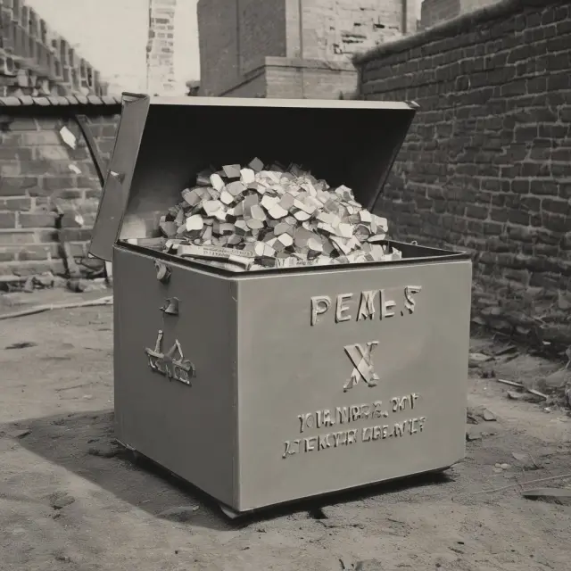 An ancient time capsule opening to reveal key historical moments and volatility levels for the Cboe Nasdaq Volatility Index (VXN)