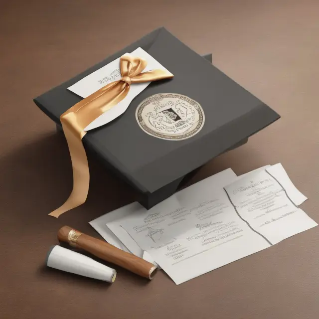 Time capsule revealing W.P. Carey School of Business graduation cap, diploma, and logo, symbolizing history, personal growth, and academic achievement.