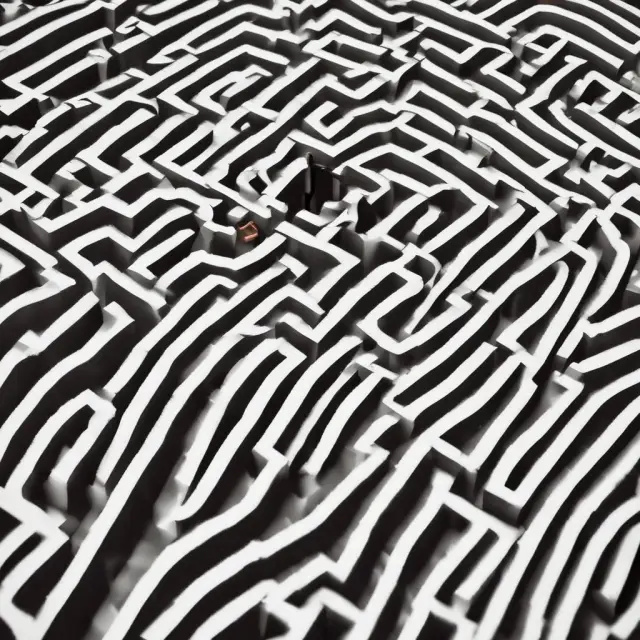 A labyrinth with boxes representing sections from a W-2 form, leading to filing income taxes