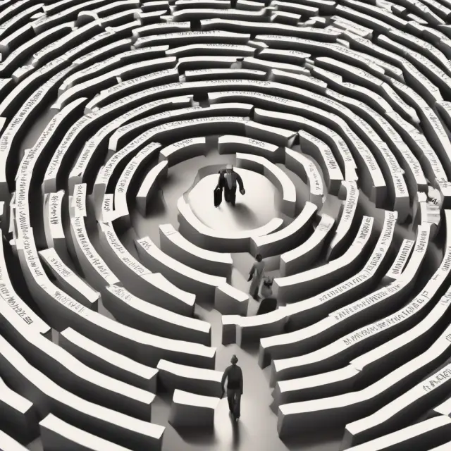 Person filling out a W-4 form amidst a maze representing the allowance calculation process