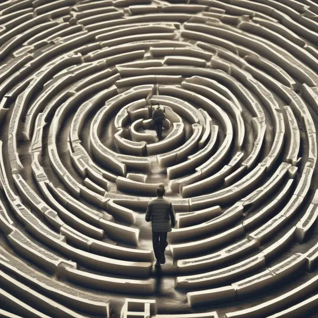 A person carefully holding an intricate W-4 form as they navigate a maze of tax deduction options and multiple job situations.