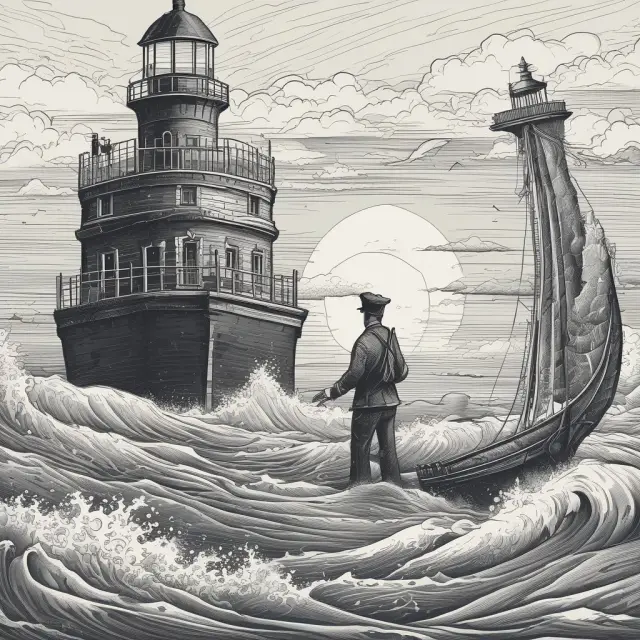 An expert navigator skillfully steering a ship through W-8 form waters, heading towards the beacon of tax compliance