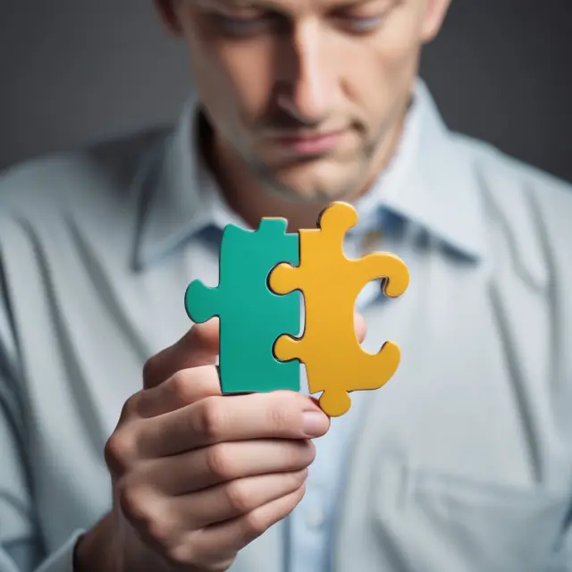 A foreign individual holding a puzzle piece shaped like a W-8 form, illustrating the importance of completing these forms for U.S. tax purposes