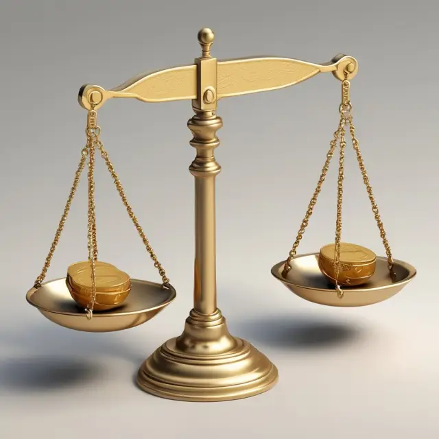 Golden scales weighing common stock, preferred stock, and retained earnings, symbolizing the Weighted Average Cost of Equity (WACE).