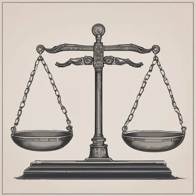 A scale with a golden weight labeled 