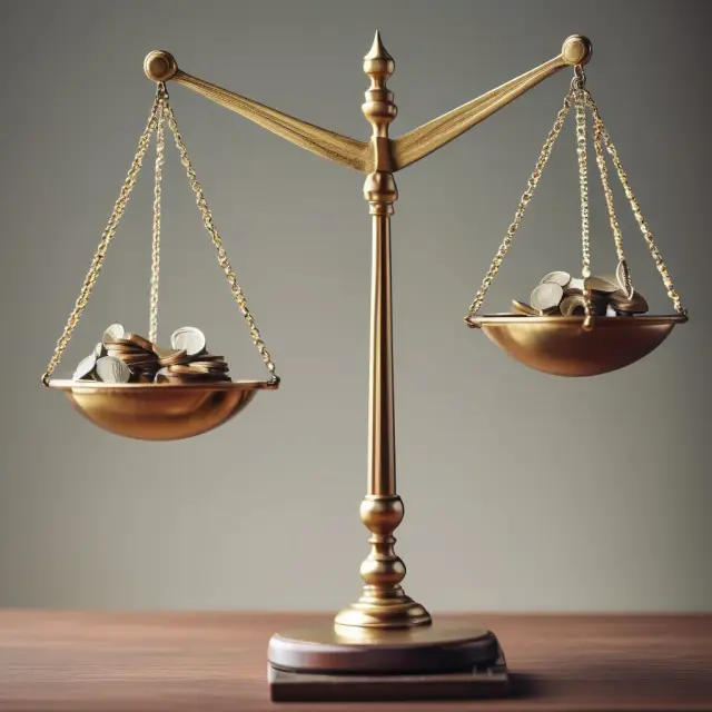 Balance scale comparing traditional accounting metrics like ROE, ROA, and EBITDA to the forward-looking Wealth Added Index (WAI).