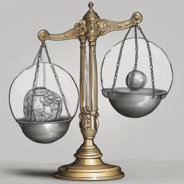 An ancient scale balances a crystal ball symbolizing WAI with a book of criticisms and limitations