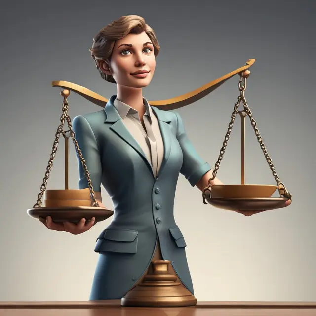 Scales held by an endorser representing the balance between responsibilities and incurred penalties when agreeing to a waiver of demand