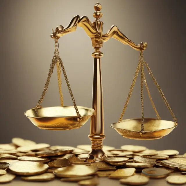 Golden scales symbolize the banking industry, while waived demand notes represent leniency in processing financial instruments