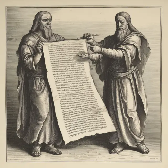 Two hands shredding an ancient scroll representing the revocation of property exemptions prior to the 1985 ban.