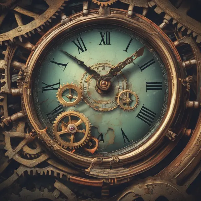 Heirs and corporations waiving time-consuming notices in a probate proceeding, symbolized by clock gears labeled 