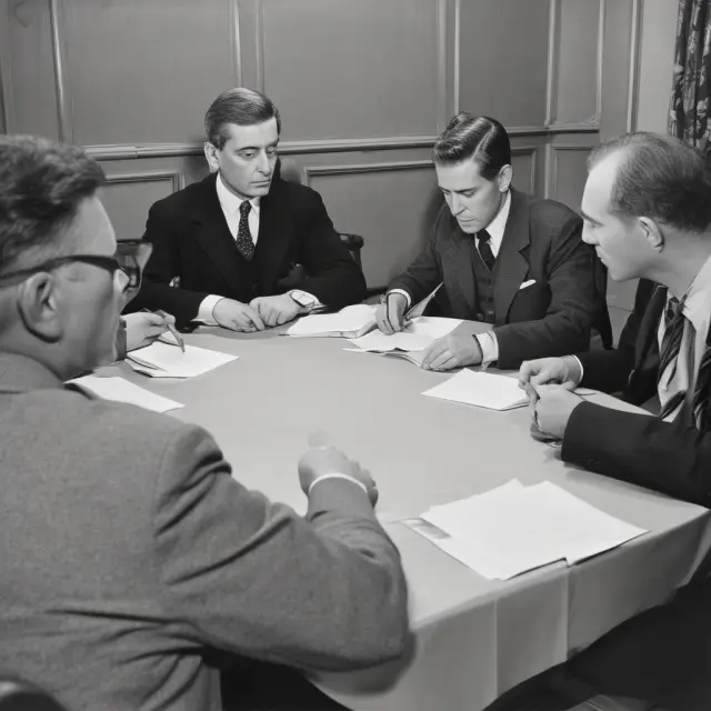 Director signing waiver as others look on - Corporate Governance Waivers of Notice