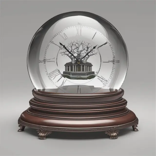 A crystal ball reflects an insurance policy alongside a clock with frozen hands - a metaphor for gaining clarity on the waiver of premium provision for disability.