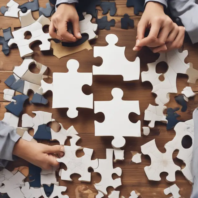 Four puzzle pieces representing applicant, insured, owner, and payor interlocking to form an image of a whole insurance policy.