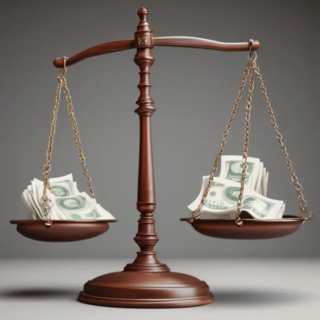Balance scale with insurance policies and claims; premiums maintain the balance