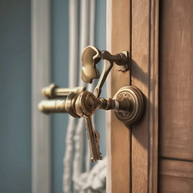 A hand releasing five keys from a lock, representing various types of waivers enabling access to new opportunities or situations