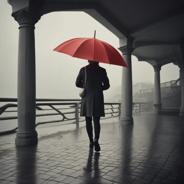 An umbrella shielding a life insurance policy from financial rain with a Waiver of Premium Rider tagline
