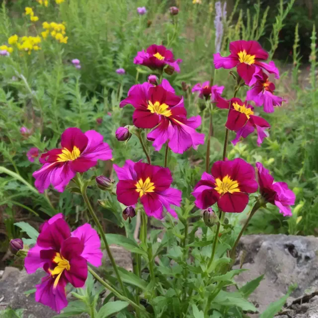 Untouched wallflowers symbolizing unpopular but potentially valuable stocks in an overgrown garden