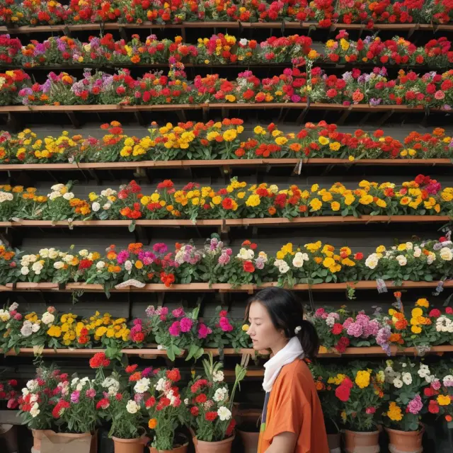 Image of an investor nurturing a neglected wallflower stock amidst a garden filled with blooming market trends, emphasizing the importance of diversification in managing risk.