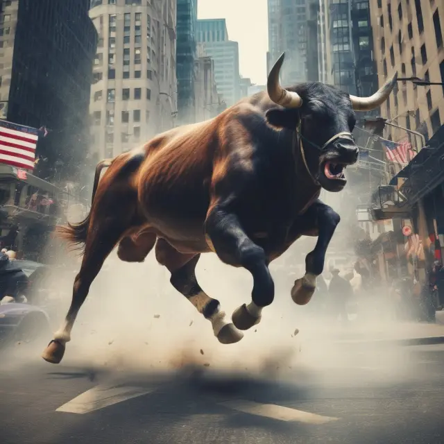 A digital bull rides waves of change on a sea of regulatory waters while embracing innovative technologies.