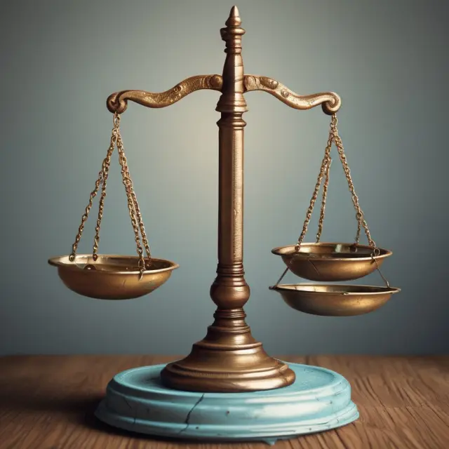 Two scales with markets represented as balancing weights, symbolizing the equilibrium achieved through Walras
