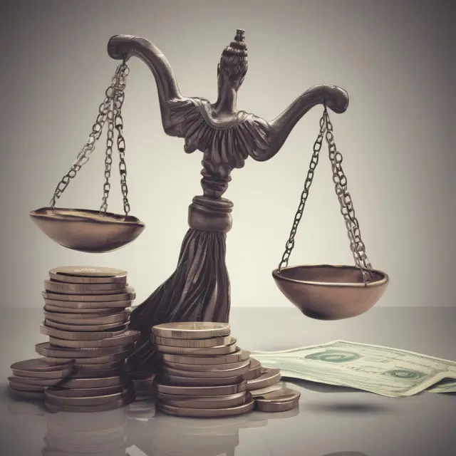 An intricate web of interconnected balance scales symbolizes Walras