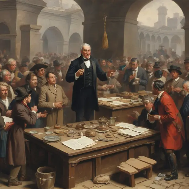 Auctioneer determining clearing prices for buy and sell orders in a Walrasian marketplace