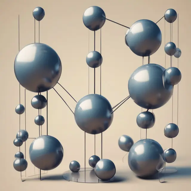 Image of giant scale with market capitalization spheres representing companies in a weighted average index, symbolizing the allocation of resources according to market value