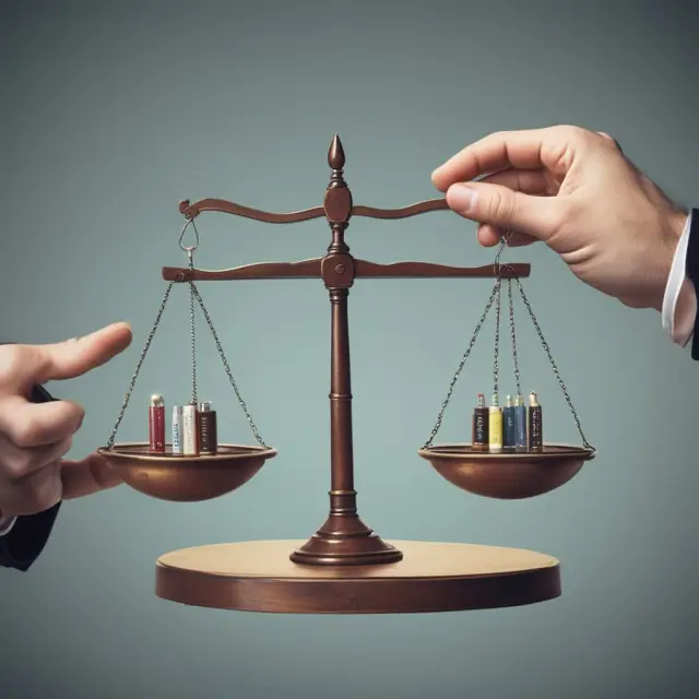 An image of two hands balancing a see-saw representing a weighted average market capitalization index, with large and small cap stocks symbolized by weights
