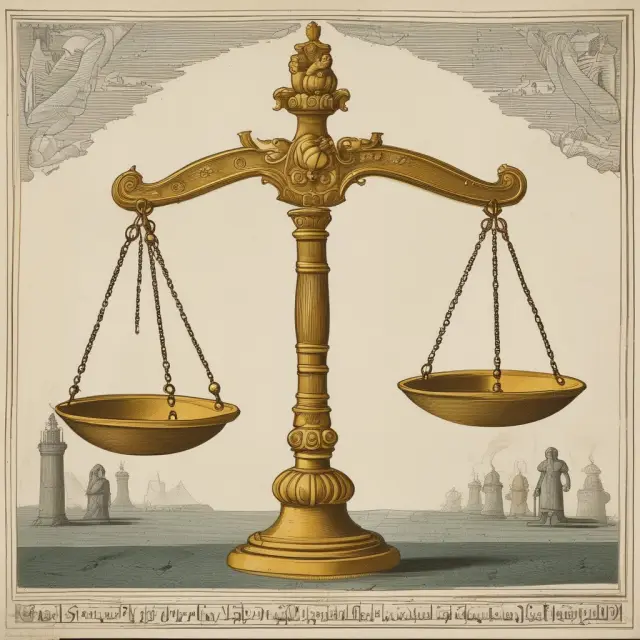 Ancient ruler weighs golden scale with war exclusion clauses to protect insurers