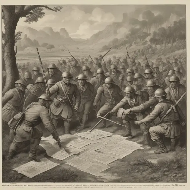 Citizens purchasing war bonds during wartime to support their country