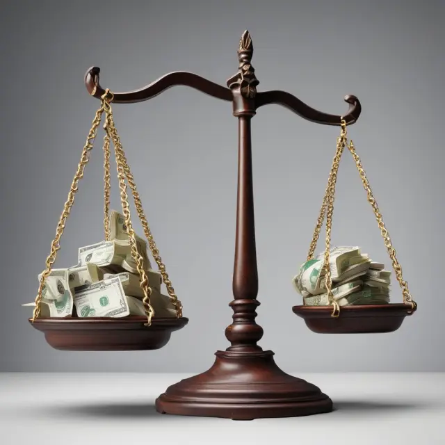 Image of a balance scale with cash piles on one side and intangible assets represented by concepts like social capital, political capital, and human capital on the other side