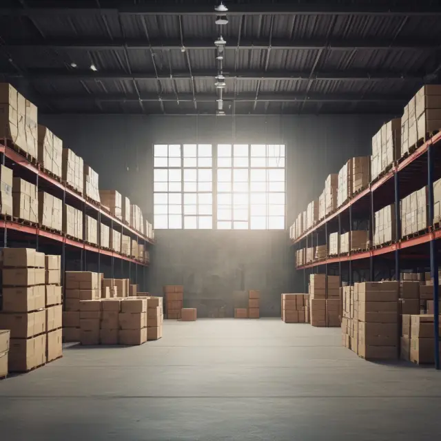 A warehouse depicted as a sturdy bridge, connecting mortgage originators to the secondary market