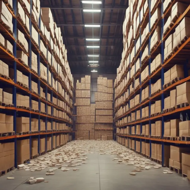 An impressive structure made of interconnected warehouse receipts signifying various industries