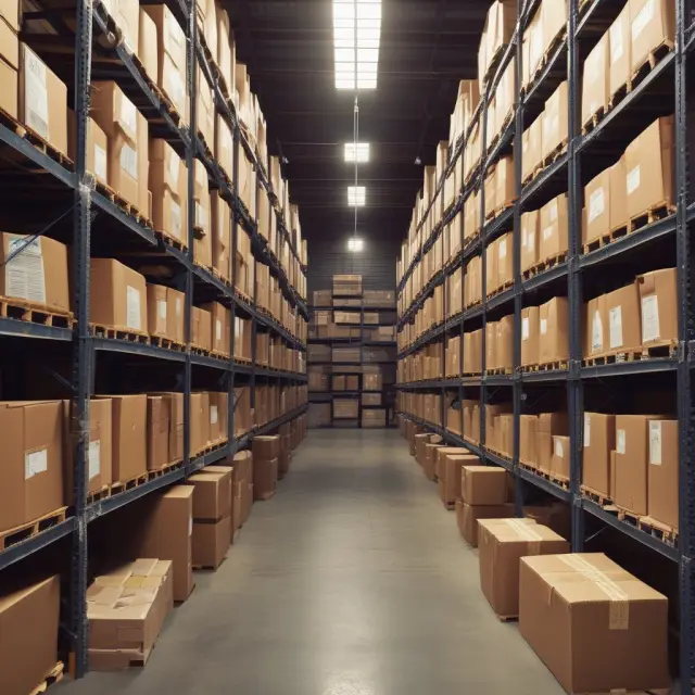 A labyrinthine warehouse with contracts, liability forms, and legal advisors working together to protect stored goods.