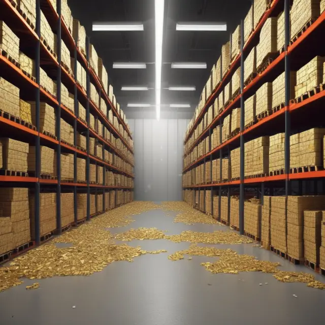 A securely insured warehouse sheltering valuable merchandise through a safety net of coverage.