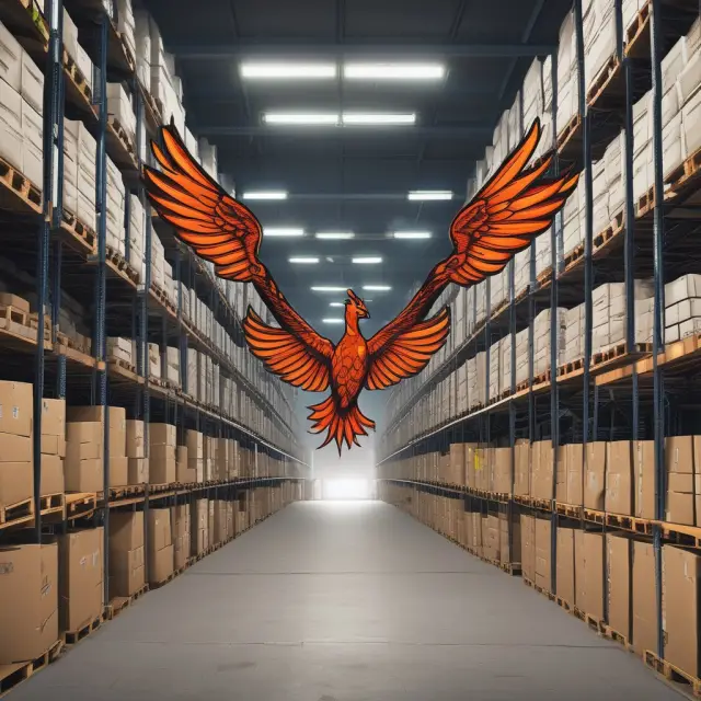 A phoenix rising from flames symbolizes regulatory reforms following the financial crisis, as the government implements new regulations for CDO warehousing processes.