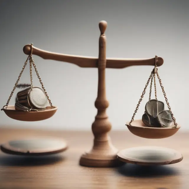 Scale with credit ratings balancing against notional balances, signifying their significance in WARF calculation for precise credit portfolio evaluation