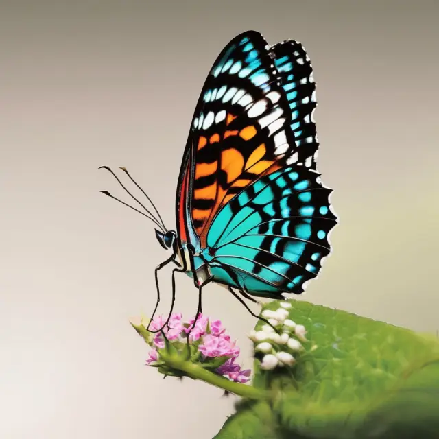 Butterfly emerging from research materials, symbolizing the transformation of a warm call into a productive conversation with prospects