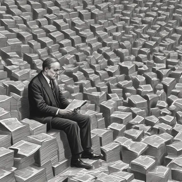 Investor navigating a tax maze with IRS publications and stock market charts