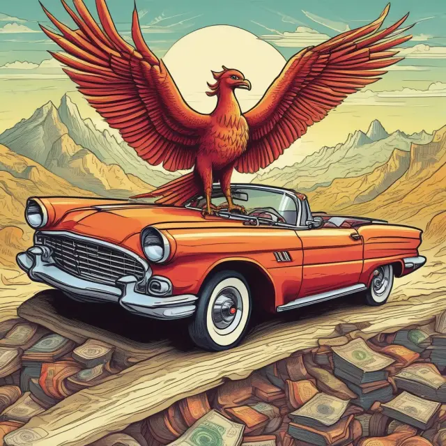 Phoenix symbolizing transformation of debt to equity with warrant coverage in a convertible note.