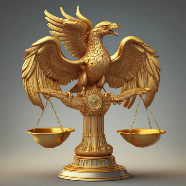 Image of golden scales balancing between a phoenix, representing investors, and a griffin, symbolizing companies, highlighting the advantages and disadvantages of warrant ownership.