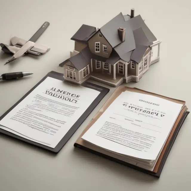 An image featuring two hands exchanging a property deed: one hand offers peace of mind with general warranty, while the other hands limits liability with special warranty.