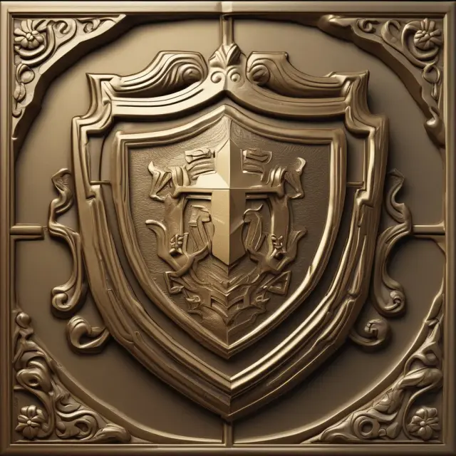 Golden shield illustrating the protective function of a warranty deed in real estate transactions