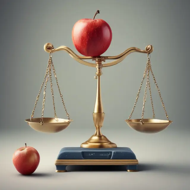 An image of a scale displaying a cracked apple (product damage) and an overturned hourglass (time limitations) representing common problems with warranty claims.