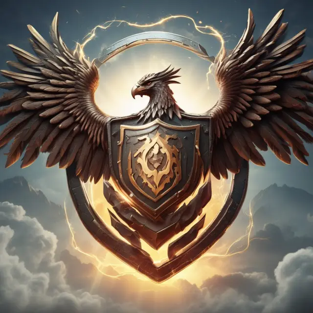 A shield symbolizing warranty, contrasted with a phoenix rising from ashes, illustrating the transformative power of guarantees