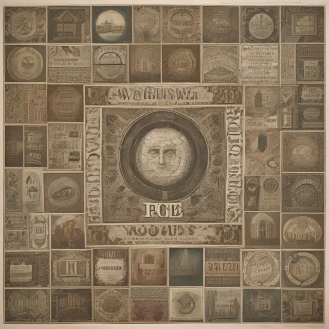 Mosaic illustrating various financial instruments (stocks, derivatives, bonds, and commodities) traded at Warsaw Stock Exchange