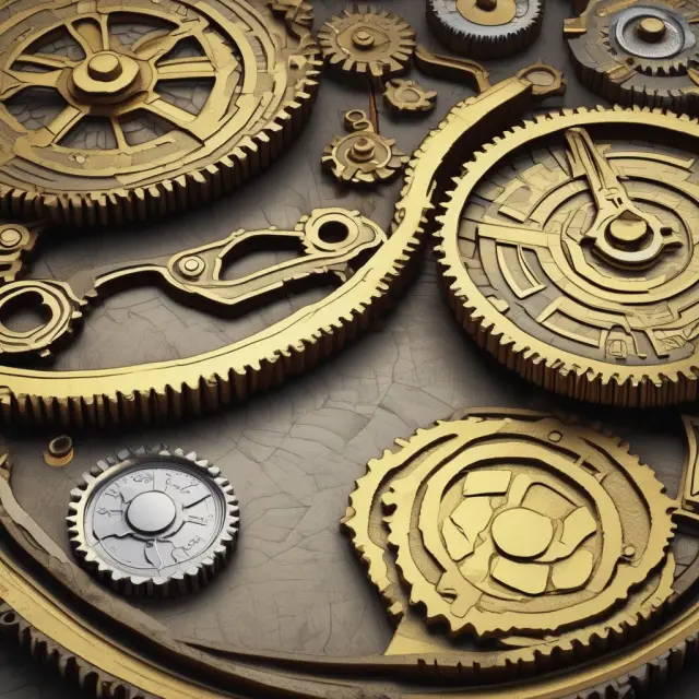 Two sets of gears representing short selling and margin trading, separated by a golden wash sales token