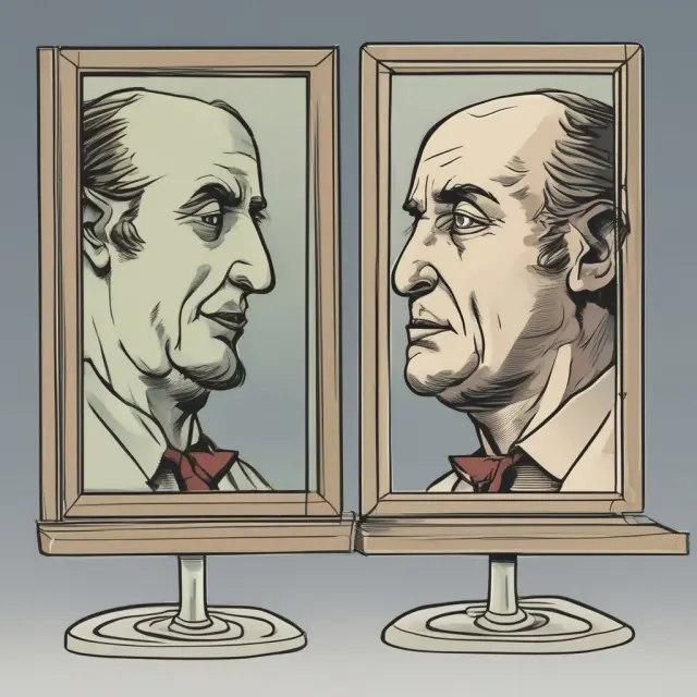 Two sides of a mirror depicting losses and gains in a wash sale scenario, with the cost basis adjustment extending the holding period